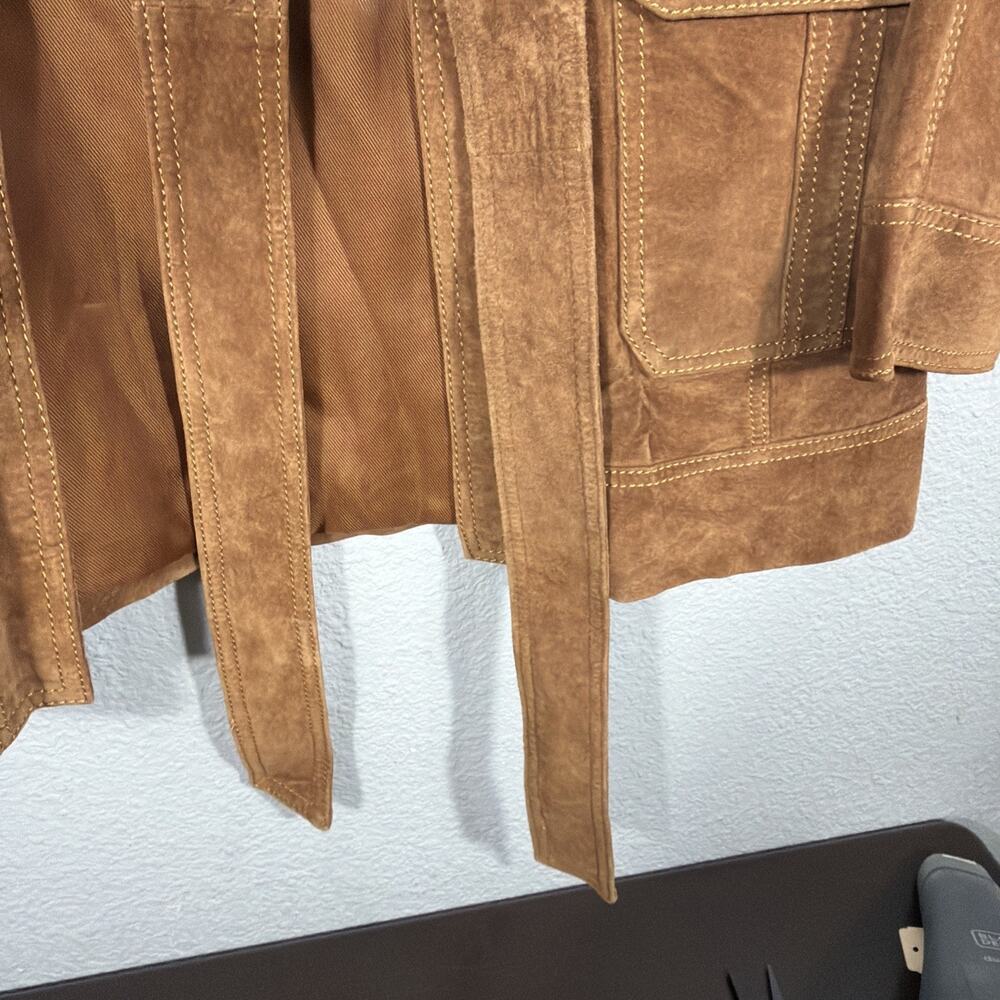 Lucky Brand Woman’s Size XL Brown Suede Leather Jacket Country Vintage Retro - Picture 8 of 11